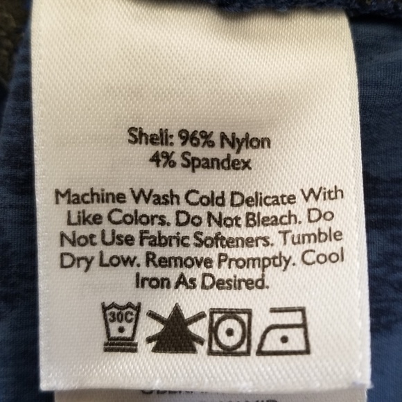 Eddie Bauer Women’s Blue Nylon Spandex Patterned Lightweight Cargo Shorts Sz. 10 - Picture 10 of 11